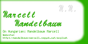 marcell mandelbaum business card